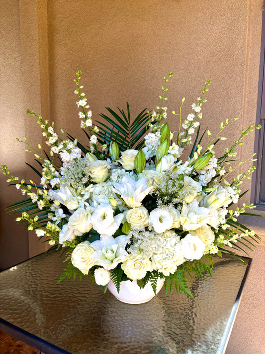 OKUYAMI – White and Green Sympathy Arrangement by Ichirin